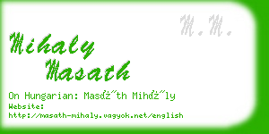 mihaly masath business card